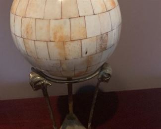 # 55	$8 was $32.00        Marble ball on metal stand 12"H	
