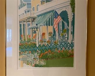 # 84	$15.50  was $62.00       Victorian Porches signed 120/150 Pittsburgh artist 34"H x 28.5"W
