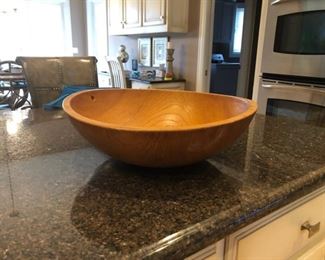 #120	$11.50 was $46.00     Antique wooden dough bowl	