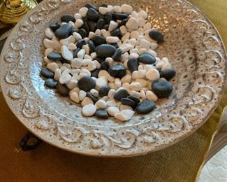 #139 $4.00 was $16 ceramic bowl with stones