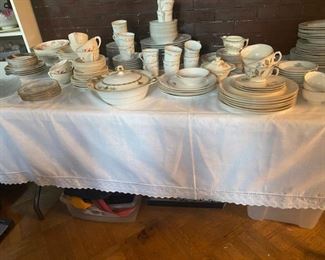 A Table full of Partial China Sets,  Some  20  Different patterns are Available.