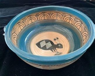 $50 (now $25) Barbara Campbell 10'' x 3 3/4'' Rabbit Casserole Bowl