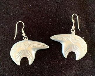 $20 Cool Pewter Bear Earrings