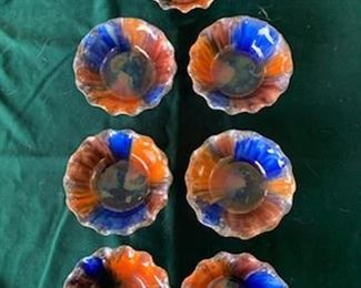 $45 Set/7 fluted 5" vintage Mexican bowls