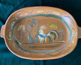 $35 (now $20) Vintage Mexican rooster baking/serving dish, 15" x 9 3/4"