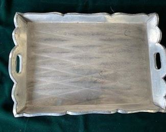 $20 Vintage 16" x 11" Mexican tinwork tray