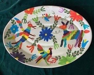 $75 Talavera animals 19 1/2" x 14" platter
