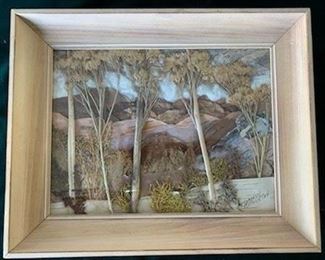 $350 Pansy Stockton (1895 - 1972) sun painting 'Autumn in Hyde Park',  8 1/2'' x 11 1/2'',  12'' x 15'' framed