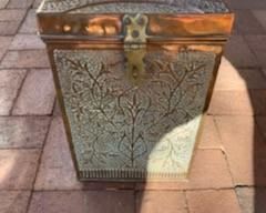 $125 (now $90) Large Persian antique copper and brass box, 14 1/2" x 9" x 9"
