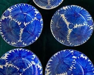 $35 (now $20) Set/5 vintage Mexican plates 7" - 9"