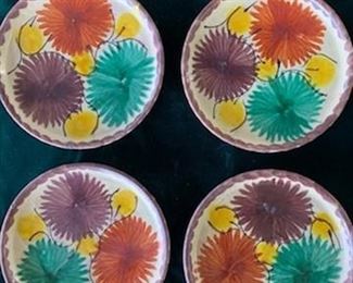 $25 (now $15) Set/4 6" vintage Mexican pottery plates