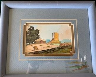 $85 (now $40) William Zivic 1995 Watercolor with painted matte, 9 1/2'' x 11 1/2''
