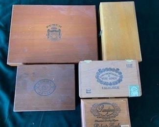 $45 (now $20) Collection of vintage wooden cigar boxes
