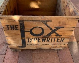 $40  Fox Typewriter crate ca 1910