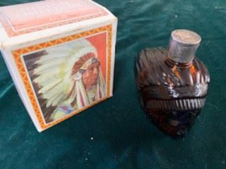$45 (now $25)  Douglas Magnus made a custom sterling cap for this vintage Avon Indian Chief perfume with original box 