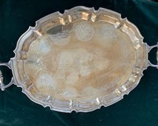 $45 (now $25) Gorham silverplate 17 1/2" x 26 1/2" tray