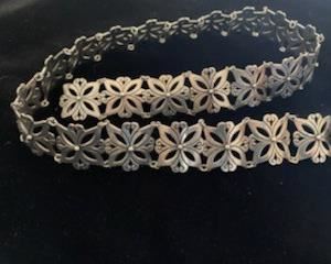 $195 Vintage Taxco sterling link belt, 31" long, 6.1 oz