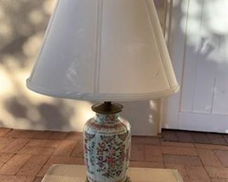 $75 (now $35) Pretty vintage Chinese ceramic and brass lamp