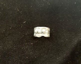$10 stamped sterling adjustable ring