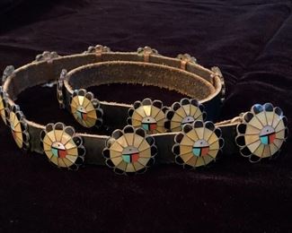 $500 (now $375) Vintage Zuni sunface concho belt