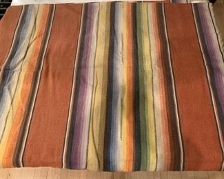 $100 Beautiful tightly handwoven Saltillo blanket 61" x 92" approx. excellent vintage condition