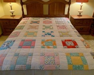 REDUCED!  $45.00 NOW, WAS $60.00..............Hand Stitched Quilt 61" x 74" (P855)