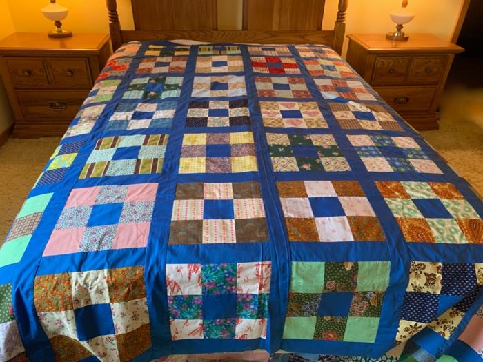CLEARANCE!  $30.00 NOW, WAS $80.00..............Hand Pieced Quilt Topper,  75" x 87" (P434)