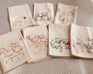 $35.00..................Vintage Hand Embroidered Towels (P339)