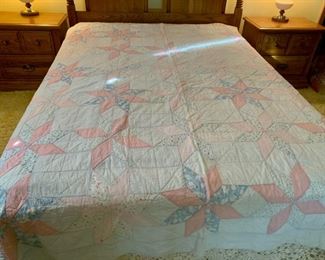 HALF OFF!  $40.00 NOW, WAS $80.00..................Hand Done Quilt 67" x 80" (P496)