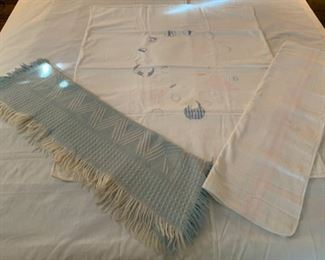 CLEARANCE !  $4.00 NOW, WAS $12.00..................3 vintage baby blankets (P504)