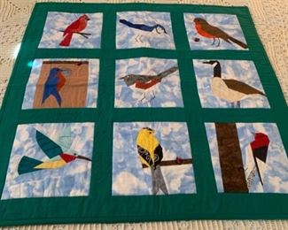 $20.00..................Hand Quilted Bird Wall Hanging 31 1/2" x 31 1/2" (P497)