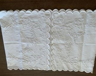 HALF OFF!  $9.00 NOW, WAS $18.00..................Hand Stitched Table Runner 46" x 16" (P477)
