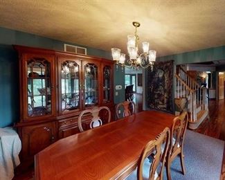 Lexington Dinning Room Set can be sold in advance @ $875.00 (table w/ two leaves & pads, eight chairs (two w/ arms), china cabinet, and server)