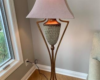 Contemporary Metal and Ceramic Floor Lamp