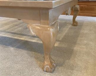 Contemporary Claw and Ball Footed Coffee Table