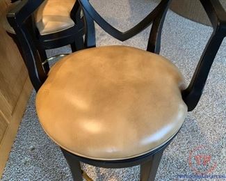 Shield Back Barstool by CENTURY Furniture with Leather Seat
