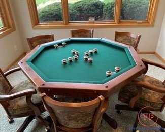 BEACH MFG Bumper Pool, Poker, Game Table Set