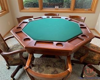 BEACH MFG Bumper Pool, Poker, Game Table Set