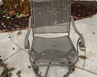 Set of 4 - Wrought Iron Rocker Swivel Chairs