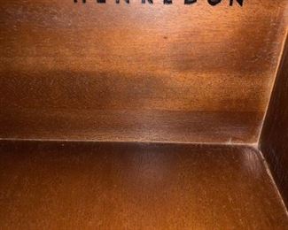 HENREDON Bedroom Set - Full Size SLEIGH Bed with Matching Night Stands