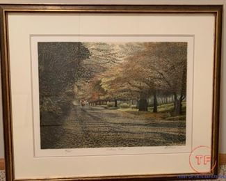 Limited Edition Signed and Numbered Lithograph "Autumn Riders" by HAROLD ALTMAN