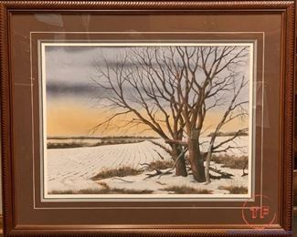 Original Watercolor "Ox Bow" by GOFF