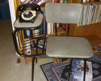 Awesome retro telephone table & phone