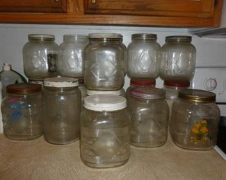 Lots of vintage coffee jars