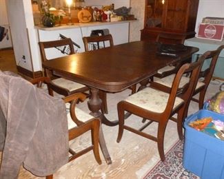 Mahogany Table & 6 Chairs