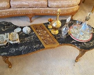 Funky Italian marble coffee table $275