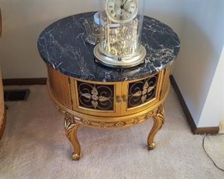 Marble top Barrel table $275
