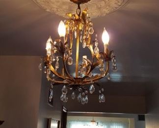 Vintage crystal chandeliers $95
