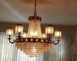 Extraordinary elegant vintage crystal chandelier