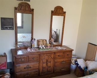 Dresser with double mirrors $35